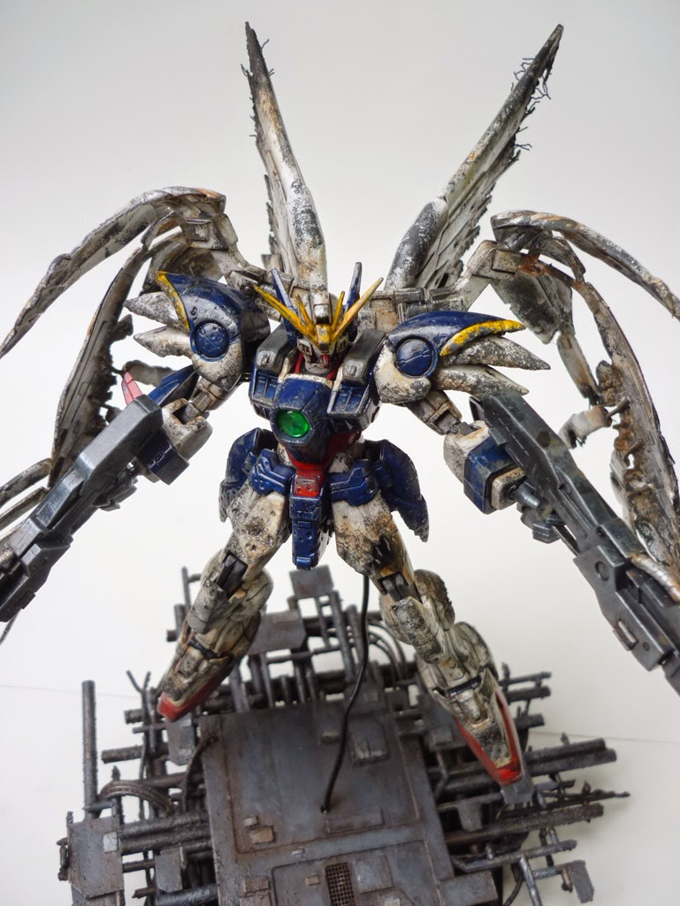 1 100 HG Wing Gundam Zero Repair Custom Diorama Gundam Kits 