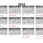 2019 Accounting Calendar 5 4 4 Free Printable Templates