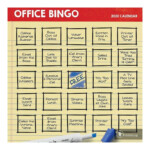 2020 Mini Wall Calendar Office Bingo In 2020 Office Bingo Bingo Fun