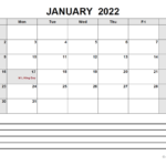 2022 Blank Calendar PDF Free Printable Templates
