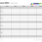 2022 Monthly Planner Template Free Printable Templates
