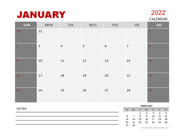 2022 Monthly Powerpoint Calendar Free Printable Templates