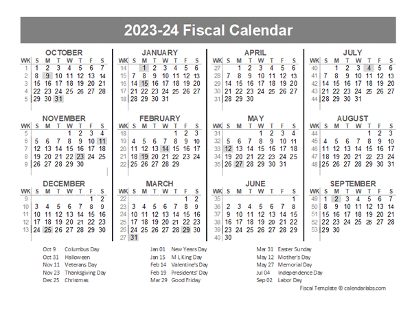 2023 2024 Fiscal Year Quarters Template Free Printable Templates