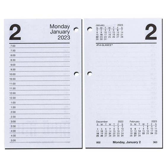 2023 At A Glance E717 50 Daily Calendar Refill 3 1 2 X 5 27 32 