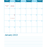 2023 Months Calendar Template Free Printable Templates