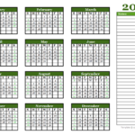 2023 Yearly Calendar With Blank Notes Free Printable Templates