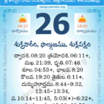 26 March 2021 Panchangam Calendar Daily In Telugu