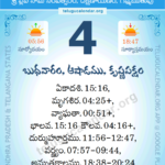 4 August 2021 Panchangam Calendar Daily In Telugu 4 2021