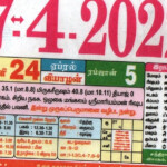 7 4 2022 Tamil Calendar Tamil Calendar 2022 Tamil Daily Calendar 2022