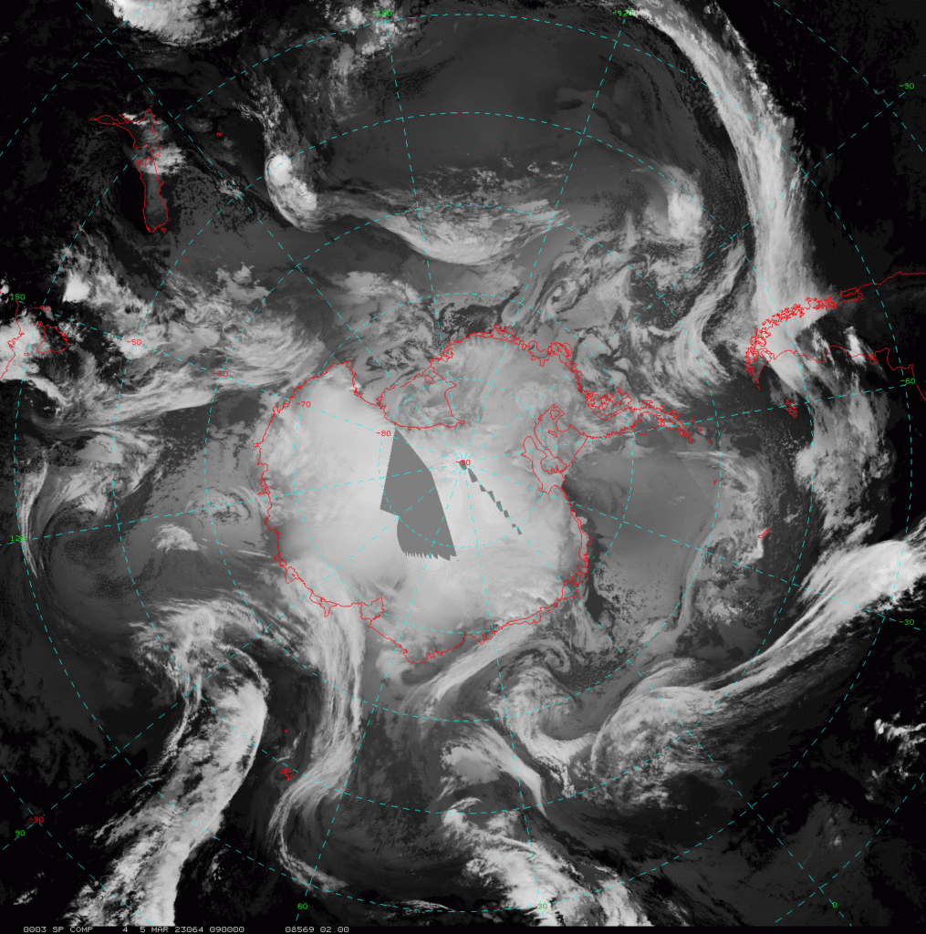 Antarctica Infrared Composite Satellite Photo With Live Webcam