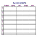 Appointment Schedules Templates Schedule Templates Schedule Template