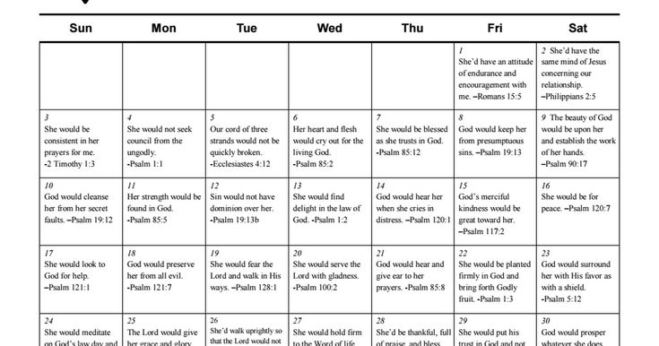 April Scripture Prayer Calendar For My Wife pdf Scripture Prayers
