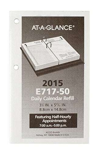 AT A GLANCE Daily Desk Calendar Refill 2015 3 5 X 6 Inch Page Size
