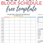 Best Block Schedule Template For Moms With Young Kids Free Block