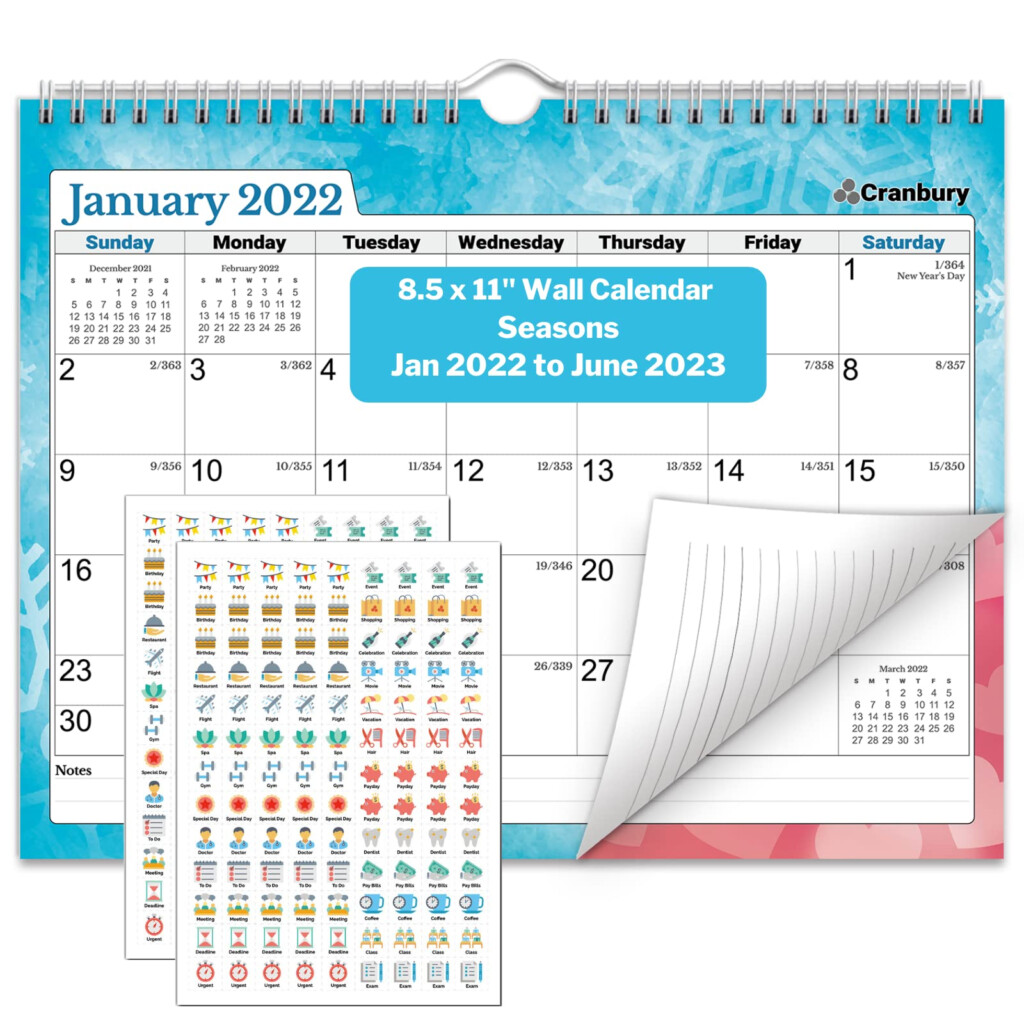 Buy CRANBURY Small Wall Calendar 2022 2023 Seasons Use 8 5x11 