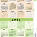 Calendar 2009 2010 Stock Photos Image 6473463