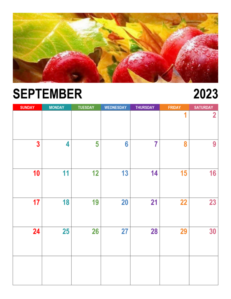 Calendar For September 2023 Free calendar su