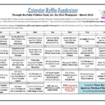 Cash Calendar Raffle Template Fundraising Calendar Calendar Raffle