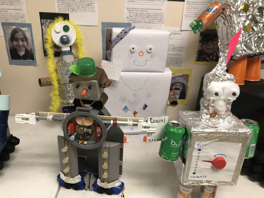 Classroom Cameo Second Graders Create Robots Out Of Recycled 