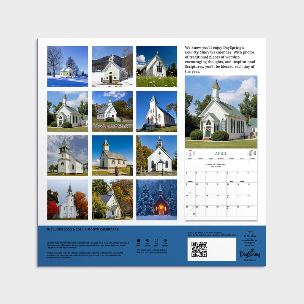 Country Churches 2023 Wall Calendar