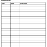 Customize Your Free Printable Appointment Sheet Appointment Calendar