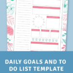 Daily Goals And To Do List Template Printable PDF
