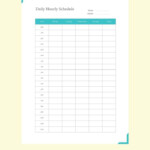 Daily Hourly Schedule Example Template PDF Word Apple Pages Day
