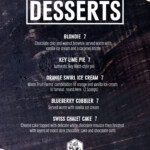 Dessert Menu Seafood Shack