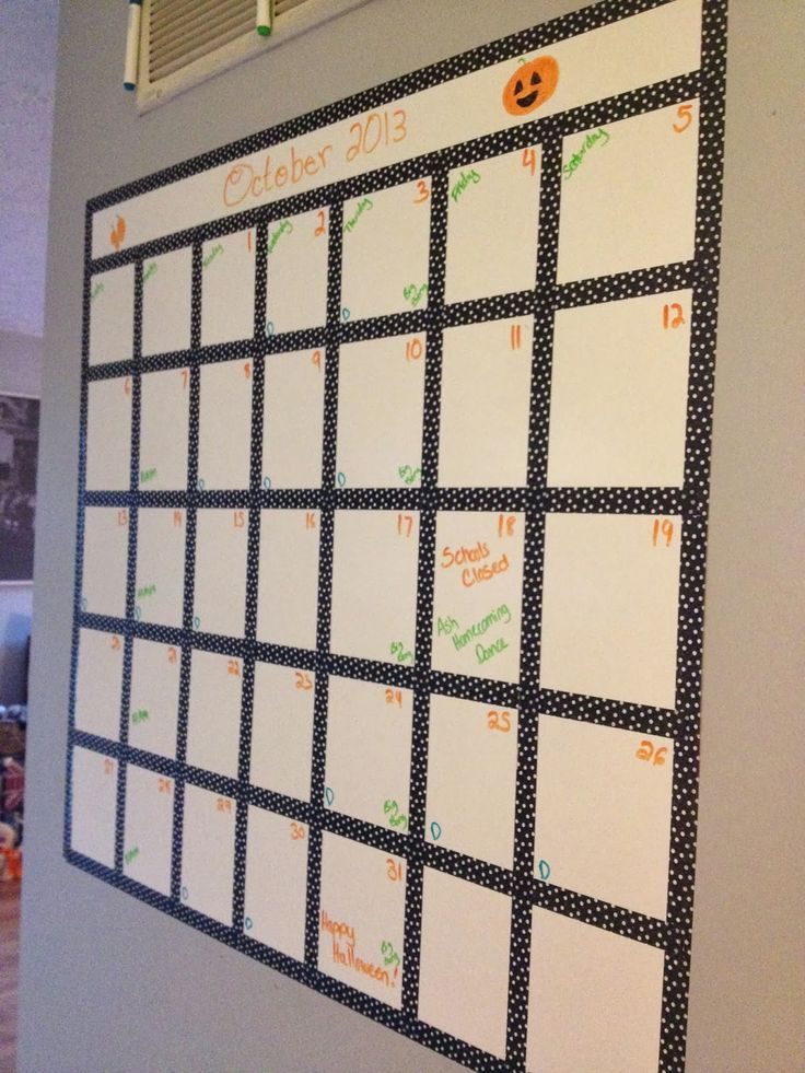 DIY Whiteboard Calendar Whiteboard Calendar Diy Whiteboard Family