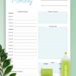 Download Printable Daily Hourly Schedule And To Do List Template PDF
