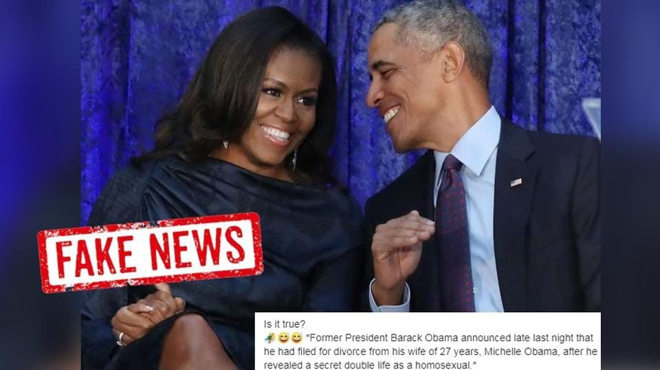 Fact Check Barack Obama And Michelle Obama Haven t Filed For Divorce 