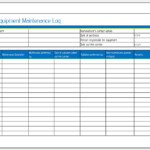 Farm Equipment Maintenance Sheet For MS Excel Excel Templates