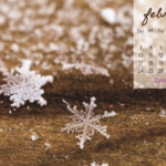 February 2019 Snowflake Desktop Calendar Free February Wallpaper