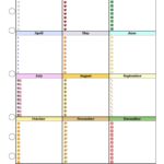 Fillable Important Dates Planner Template Colorful Printable Pdf Download