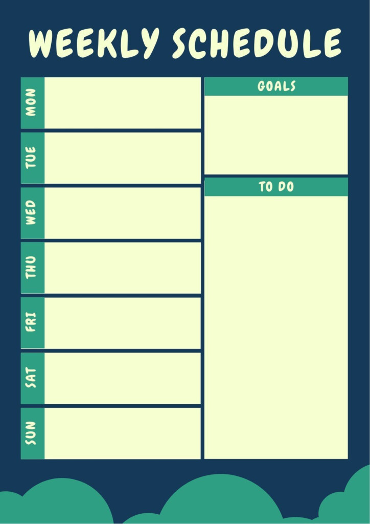 Free Online Weekly Schedule Maker Design A Custom Weekly Schedule Canva