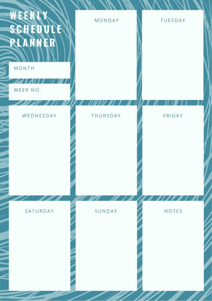 Free Online Weekly Schedule Maker Design A Custom Weekly Schedule Canva