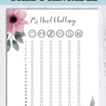 FREE PRINTABLE 75 Day Hard Challenge Tracker Fitness Planner