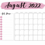 Free Printable August 2023 Calendar Instant Download