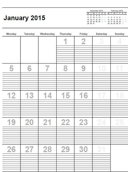 Free Printable Calendar With Lines To Write On Monthly Calendar 