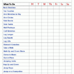 Free Printable Exercise Time Tv Time Chart