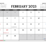 Free Printable February 2023 Calendar 12 Templates