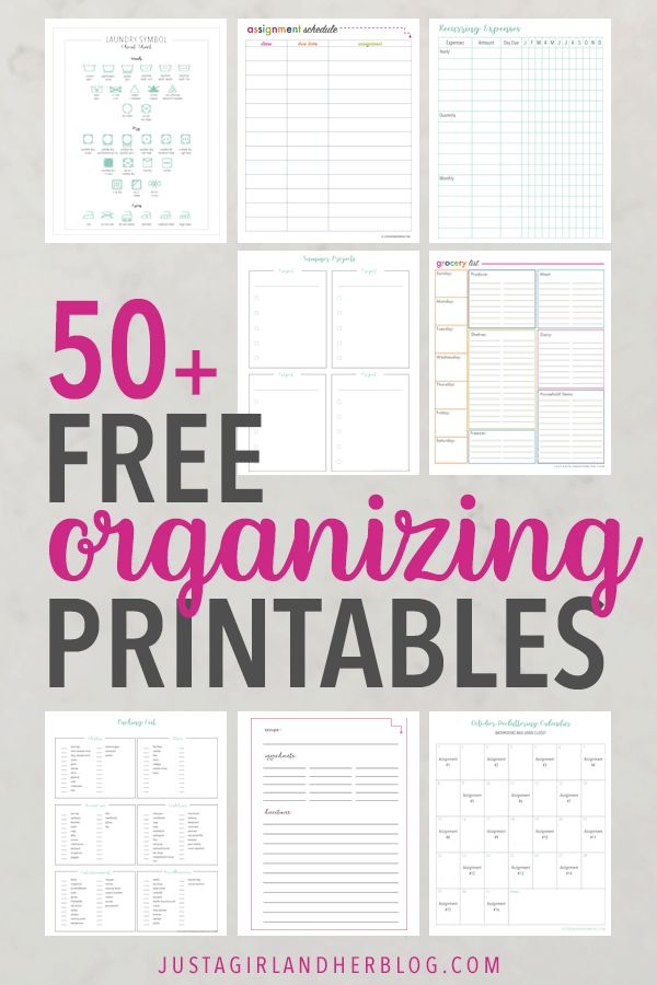 Free Printable Library 65 Free Organizing Printables Free