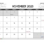 Free Printable November 2023 Calendar 12 Templates