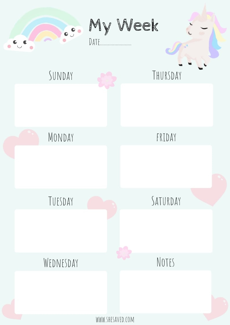 Unicorn Daily Calendar