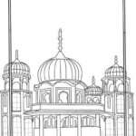 Gurdwara Colouring Sheet Coloring Pages Coloring Sheets Landscape