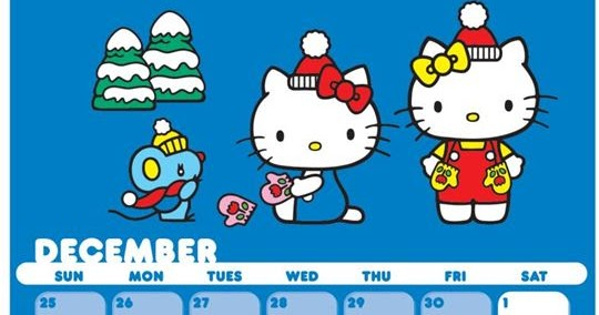 Hello Kitty Loft Hello Kitty December 2012 Calendar