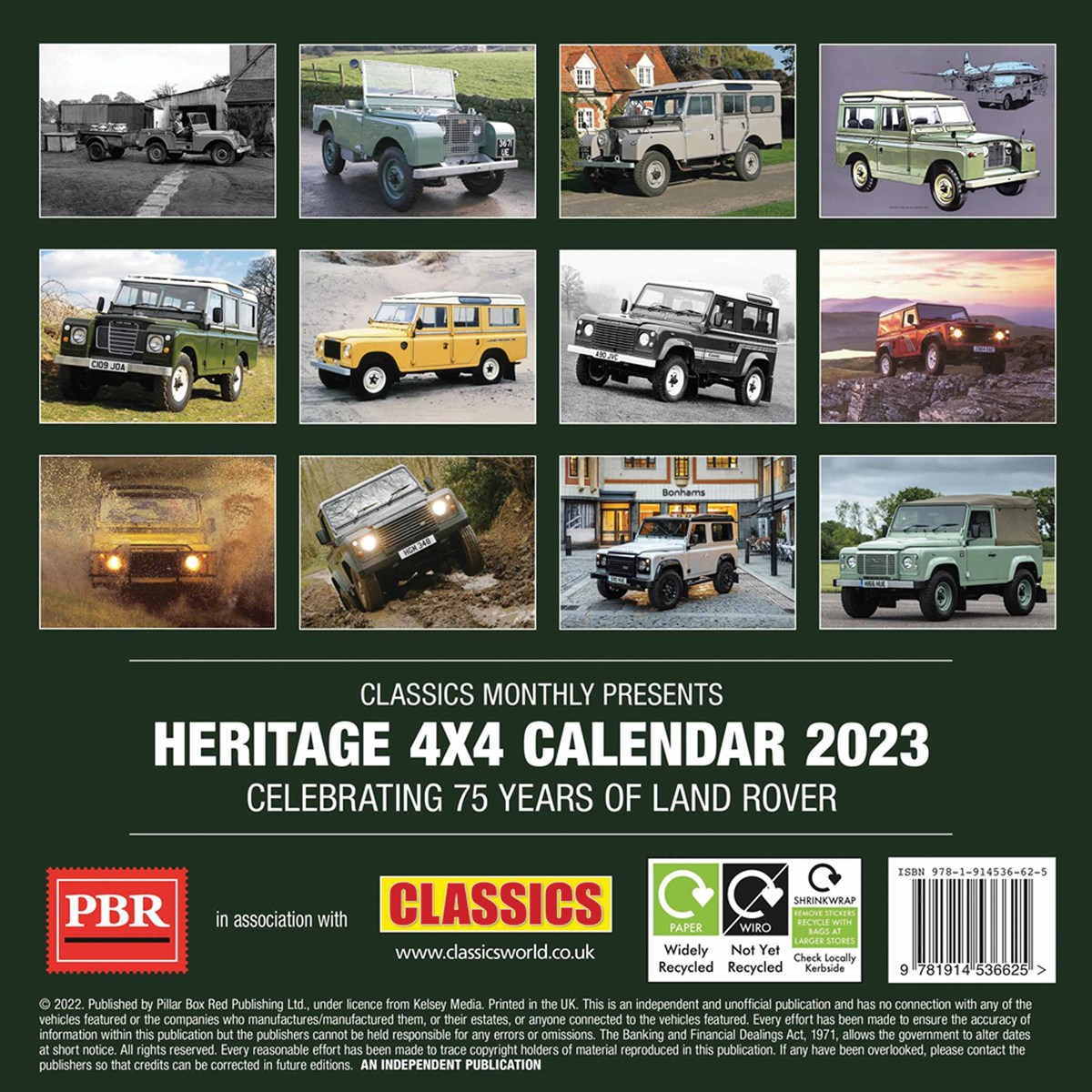 Heritage 4x4 Land Rover Calendar 2023