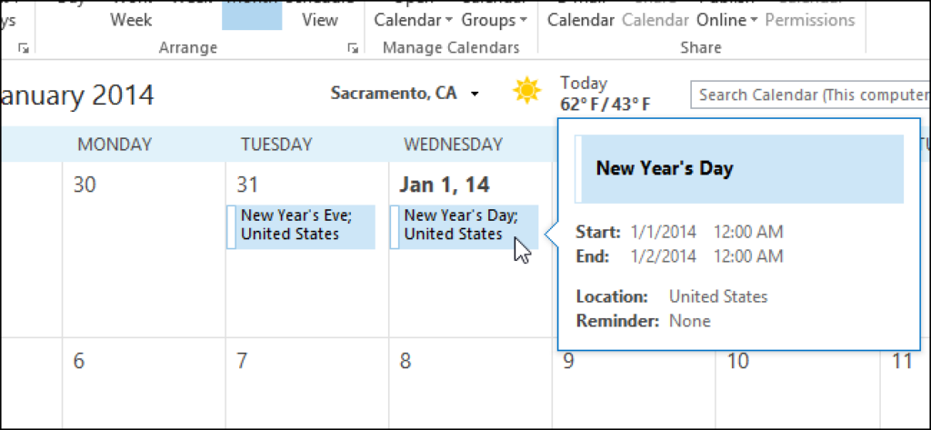 How To Remove Holidays From Your Calendar In Outlook 2013