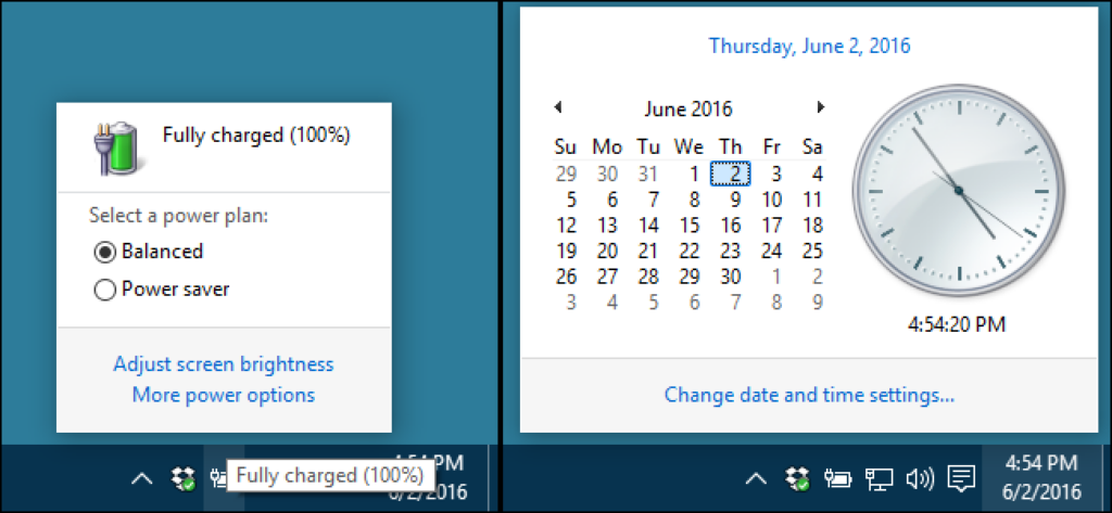 How To Restore The Old Clock Calendar And Battery On The Windows 10 