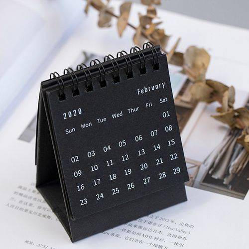 KABOER 2020 Mini Desk Calendar Simple Monthly Design Standing Up